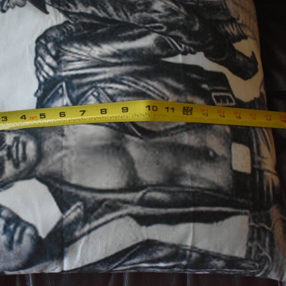 Tom Of Finland sexy leather man trio Style pillow throw - Picture 10 of 11